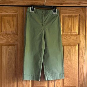 TALBOTS - Wide Leg Crop Chino - Sagebrush -- Excellent Condition